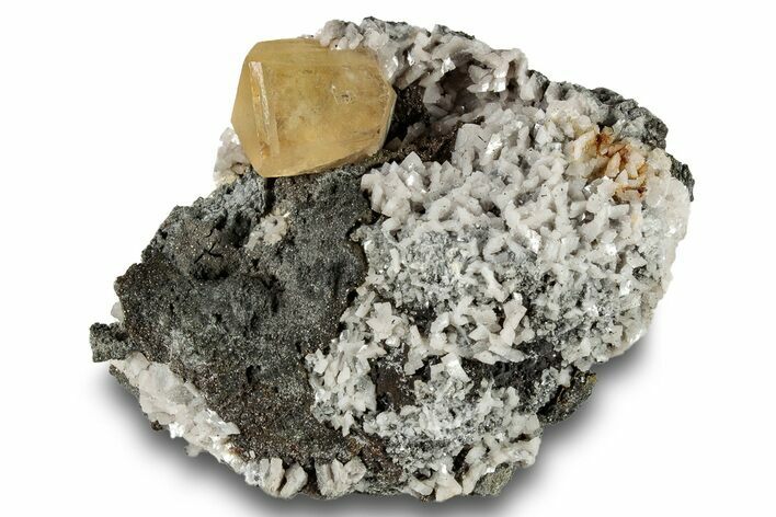 Golden Calcite Crystal on Dolomite - New York #247250